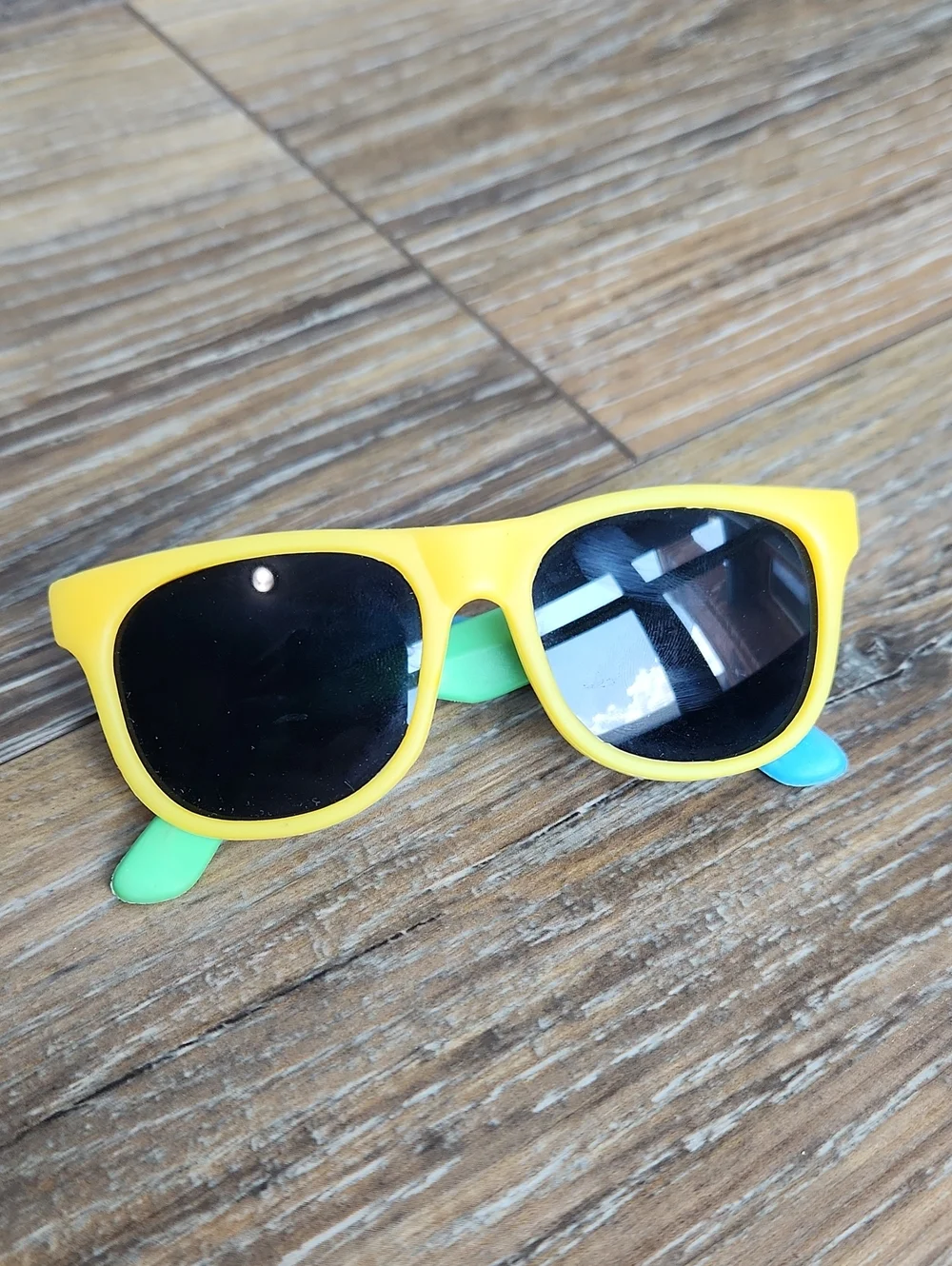 Vintage Kids Sunglasses Yellow Blue Green
